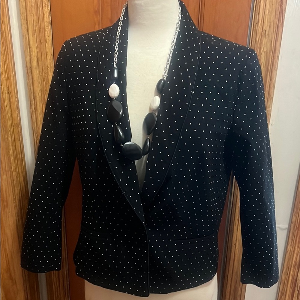 Kasper Black Polka Dot Women's Blazer